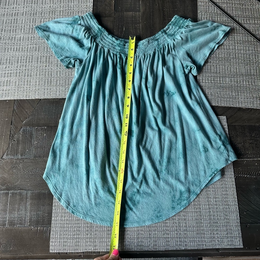 Women's Teal Off-Shoulder Top - Picture 5 of 5